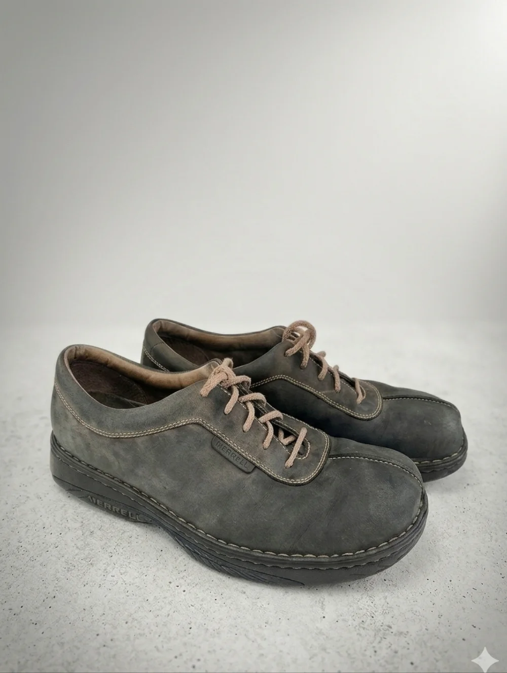 MERRILL World Summit Oxford Style Split Toe, Gray Suede, Mens 13